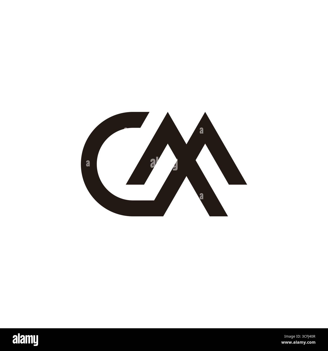 vecteur de logo de ligne géométrique simple mcx de lettre Illustration de Vecteur