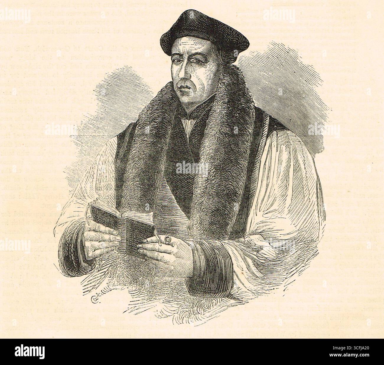 Thomas Cranmer, chef de la réforme anglaise, et archevêque de Cantorbéry Banque D'Images