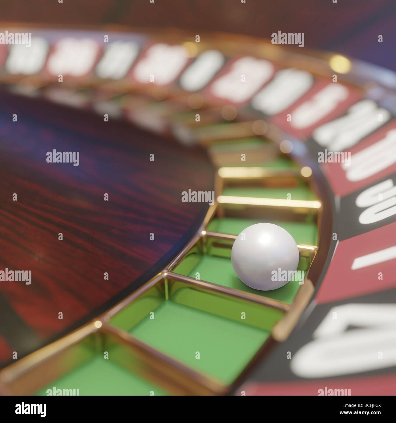 rendu 3d de roue de roulette de casino pour le concept de jeu, fond de jeu Banque D'Images