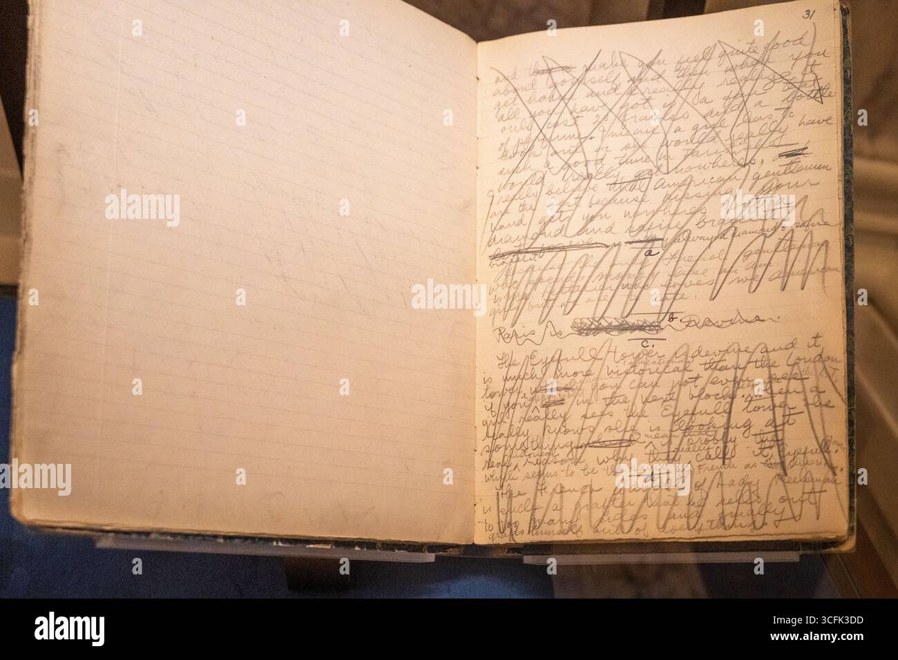 Carnet de notes d'Anita Loos Gentlemen Prefer Blondes autographe manuscrit Banque D'Images