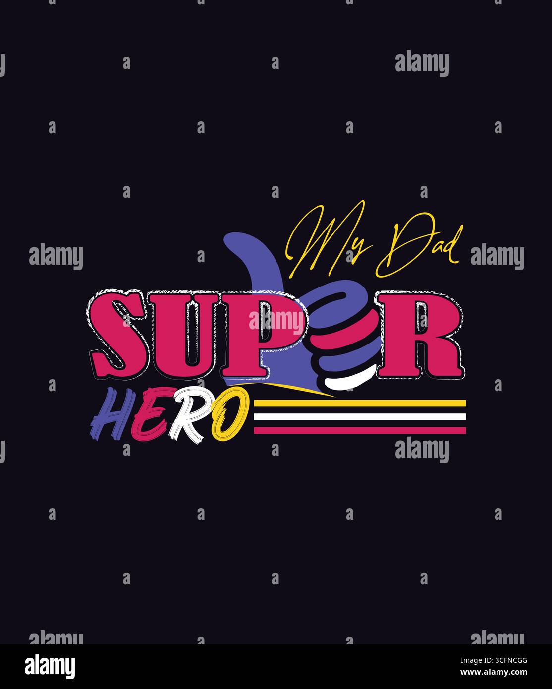 T-shirt Super Hero Dad Illustration de Vecteur