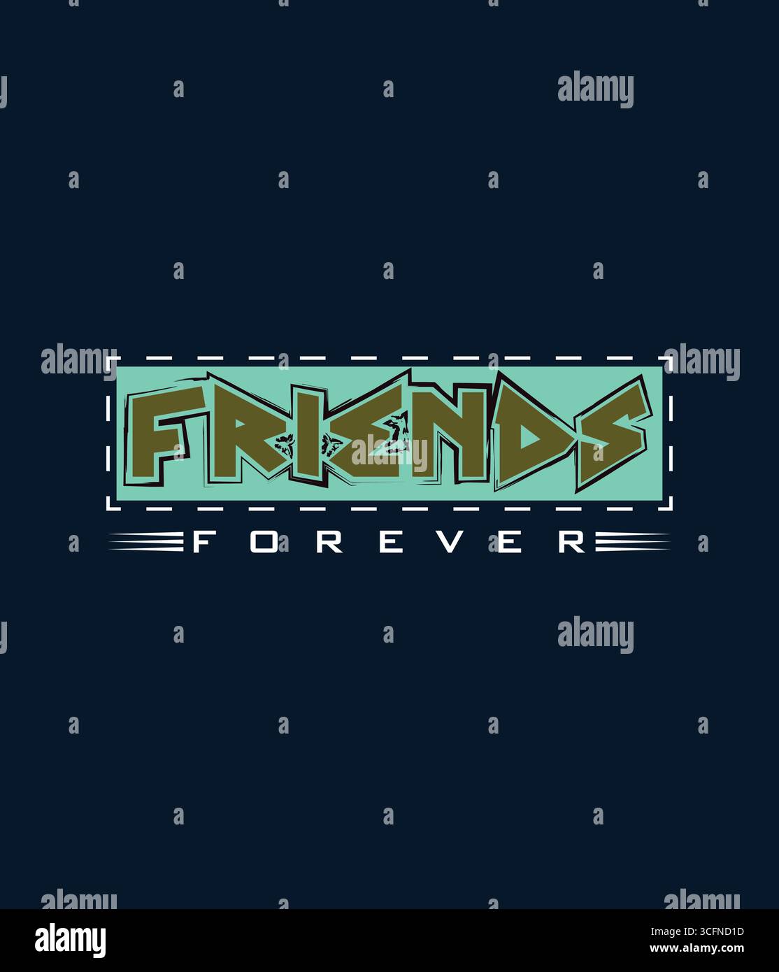 Motif t-shirt Friends Forever Illustration de Vecteur
