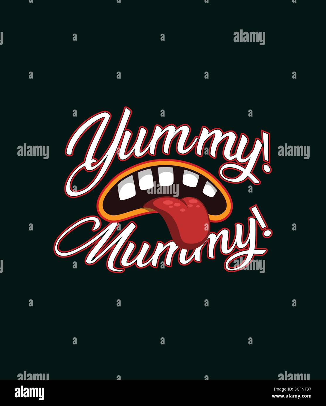 Motif maman Yummy t-shirt Illustration de Vecteur