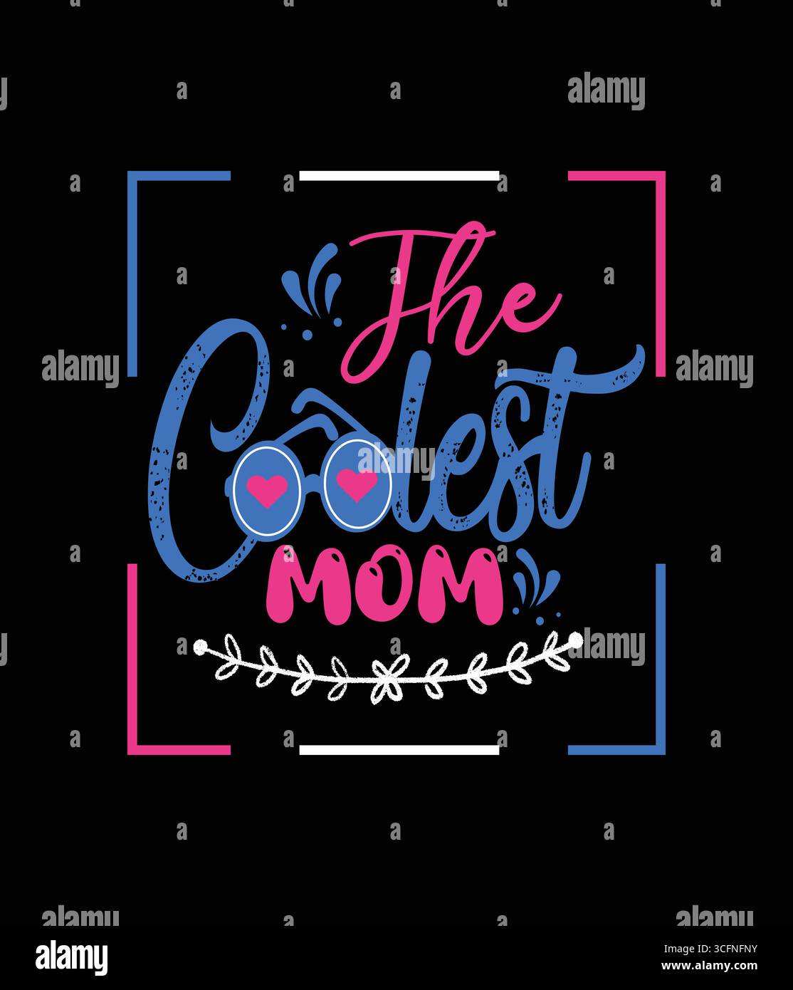 motif t-shirt maman le plus cool Illustration de Vecteur