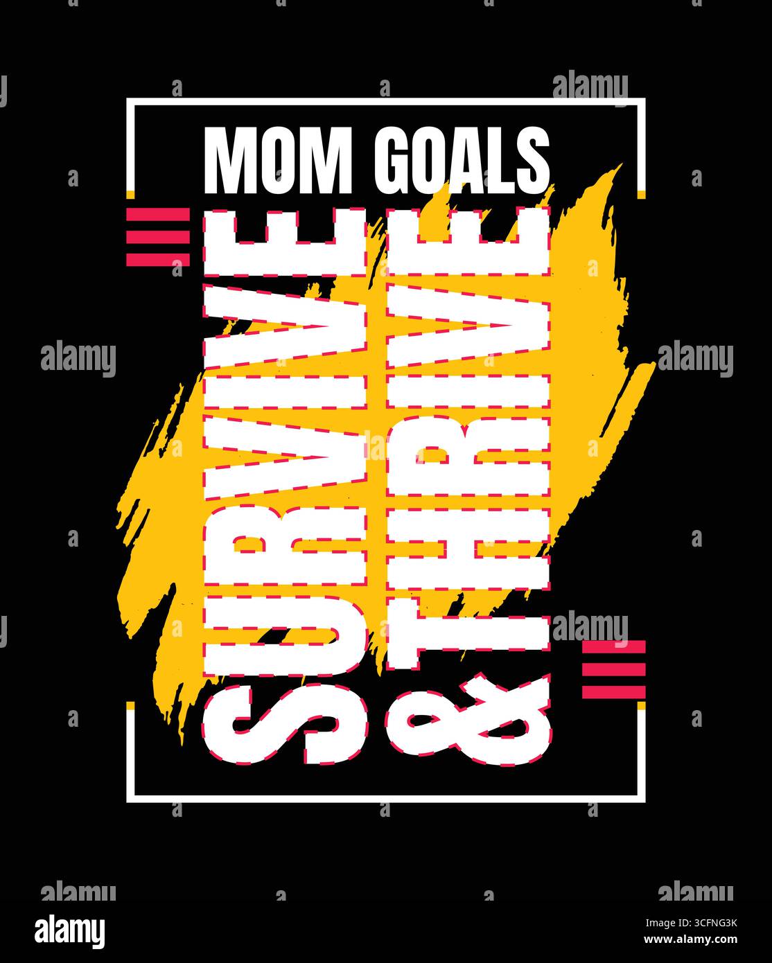 Motif t-shirt MOM Goals Illustration de Vecteur