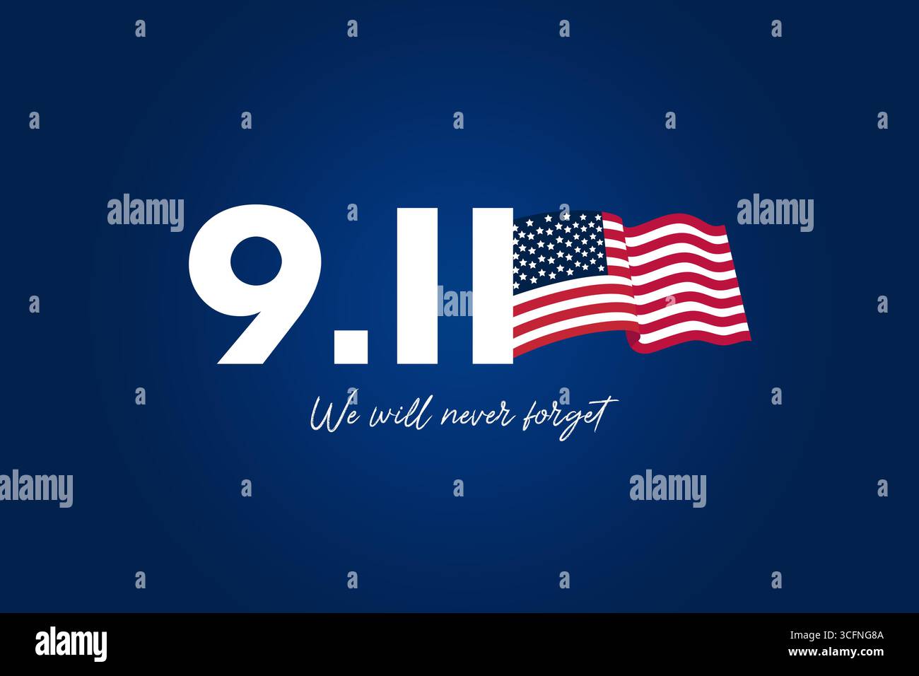9 11, Journée des Patriotes, 11 septembre illustration de fond Banque D'Images