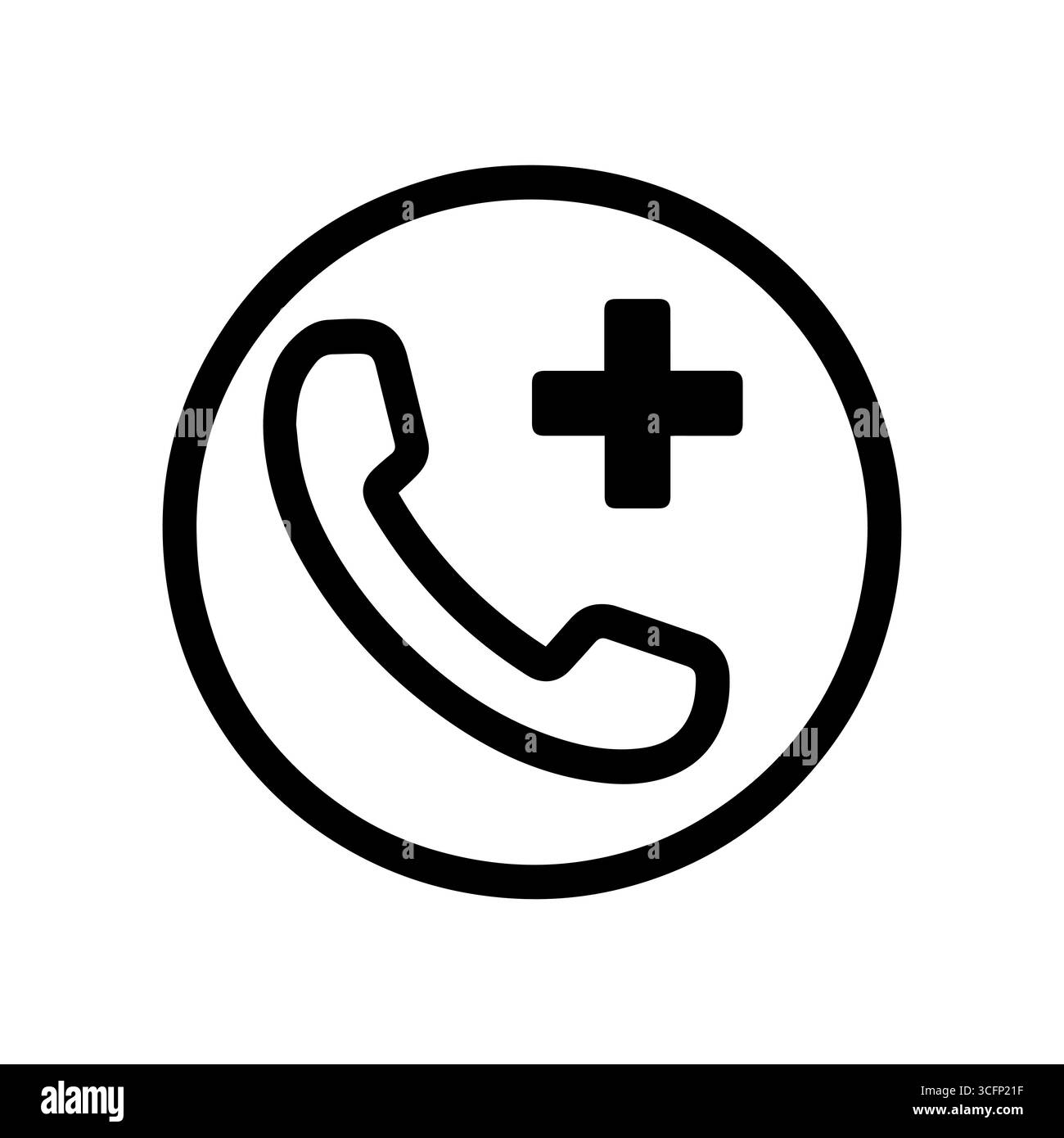 téléphone ajouter l'icône de contact illustration vectorielle de ligne isolé sur blanc Illustration de Vecteur