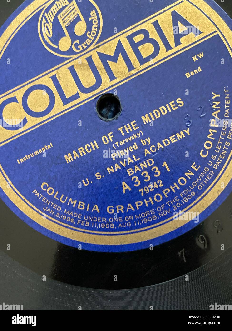 Nature morte de vinyle vintage long Play record, États-Unis - Image de stock capturée avec un smartphone