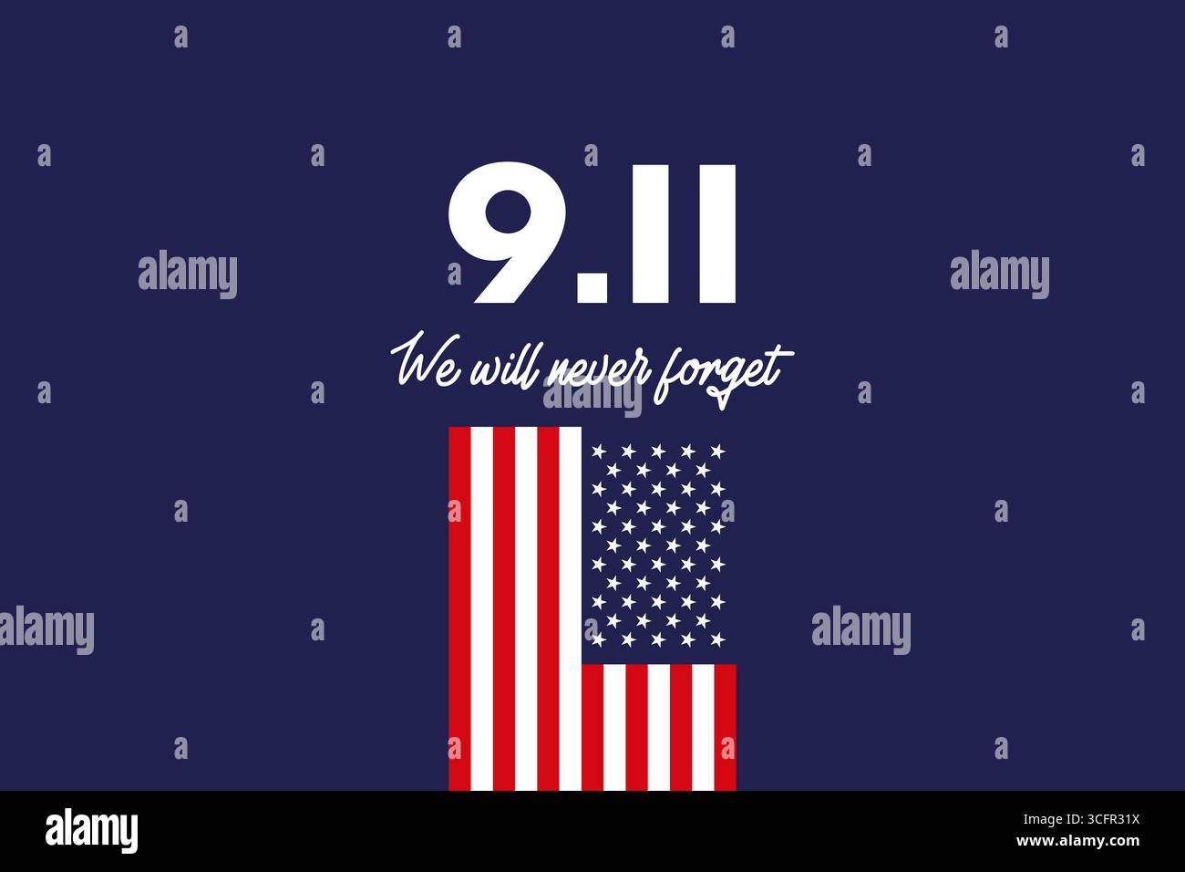 Fête du patriote, 11 septembre 9 11 illustration de fond Banque D'Images
