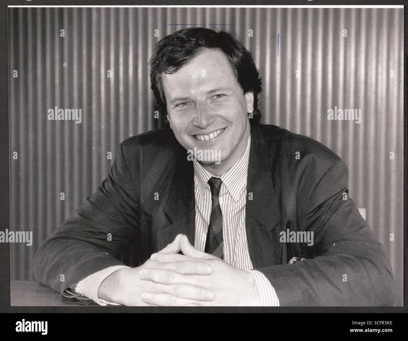 Portrait des diplomingenieurs und SPD-Politikers Christoph Blume (*01.06.1952 / +06.10.2013) - Blume War u.a. Baudezernent in Bielefeld (ab 1985) und Köln (1990 - 1996), fungierte ab 1996 als Stadtdirektor in Geschäftsführer und wurde 2001 einer der Düsseldorfer des Düsseldorf Flughafens und dort im Jahr 2006 Sprecher der Geschäftsführung. - Foto vom 23.05.1990 Banque D'Images