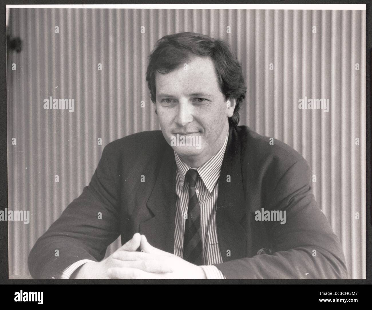 Portrait des diplomingenieurs und SPD-Politikers Christoph Blume (*01.06.1952 / +06.10.2013) - Blume War u.a. Baudezernent in Bielefeld (ab 1985) und Köln (1990 - 1996), fungierte ab 1996 als Stadtdirektor in Geschäftsführer und wurde 2001 einer der Düsseldorfer des Düsseldorf Flughafens und dort im Jahr 2006 Sprecher der Geschäftsführung. - Foto vom 23.05.1990 Banque D'Images