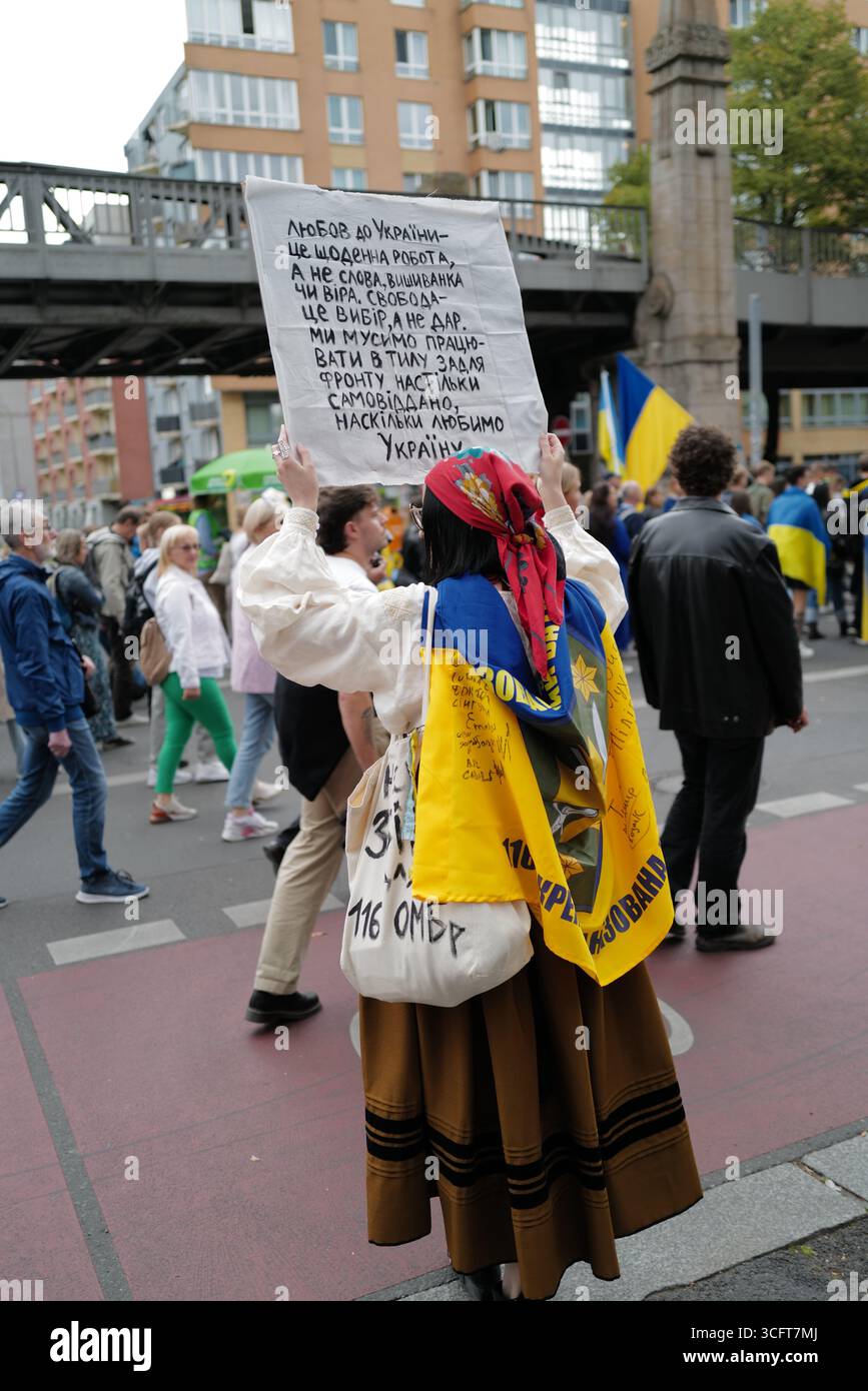 Journée de l'indépendance de l'Ukraine à Berlin 24.08.25 Banque D'Images