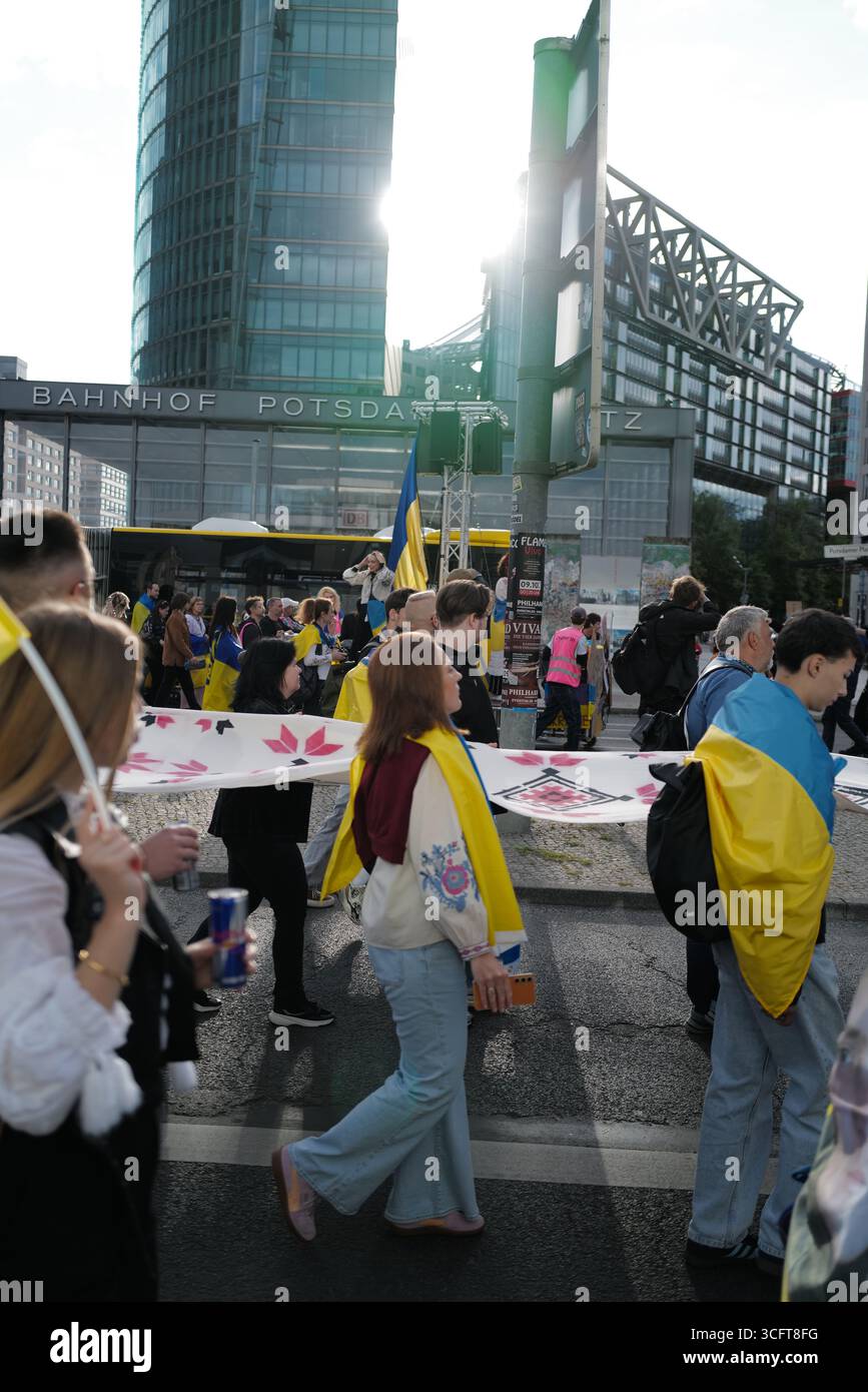 Journée de l'indépendance de l'Ukraine à Berlin 24.08.25 Banque D'Images