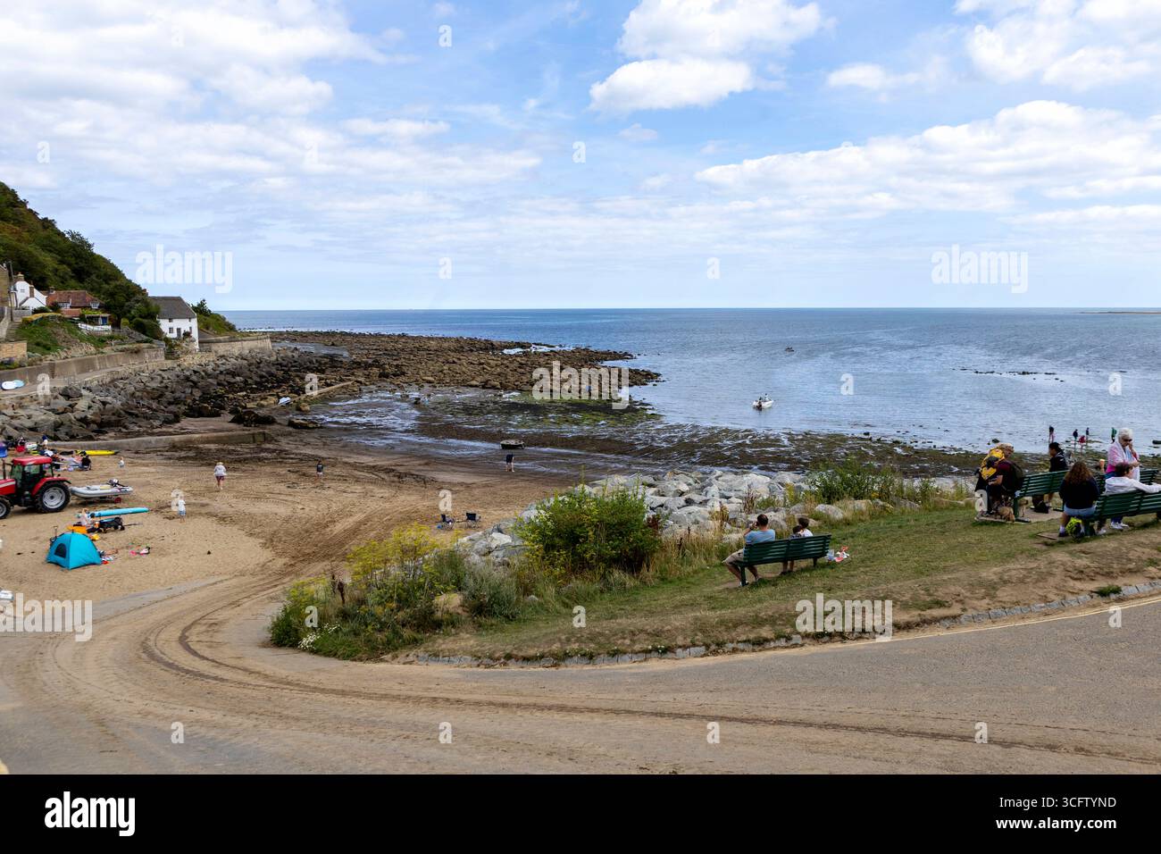 Runswick Bay dans le Yorkshire du Nord, Angleterre Banque D'Images