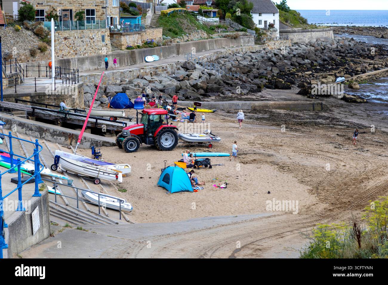 Runswick Bay dans le Yorkshire du Nord, Angleterre Banque D'Images
