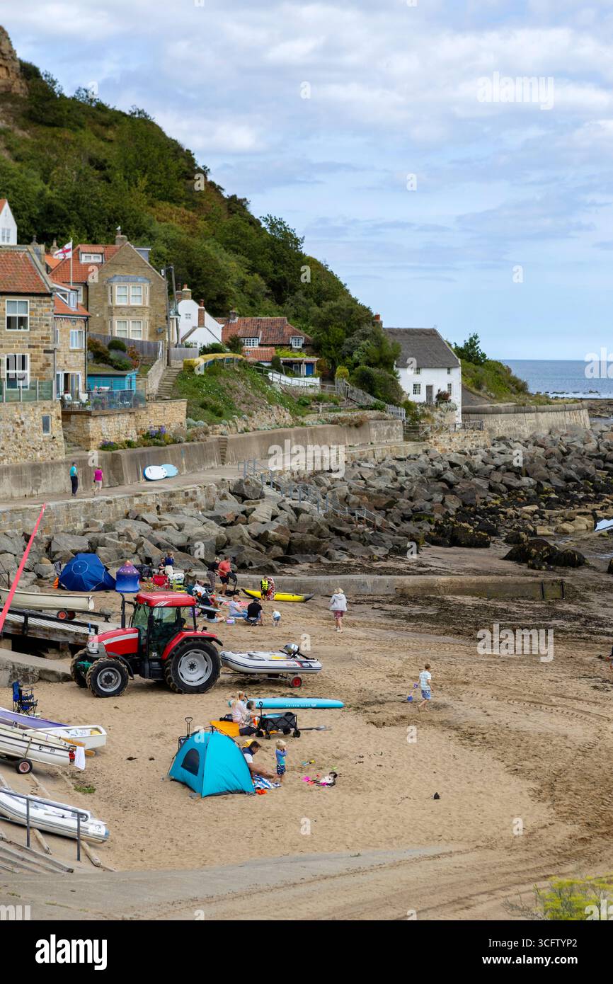 Runswick Bay dans le Yorkshire du Nord, Angleterre Banque D'Images