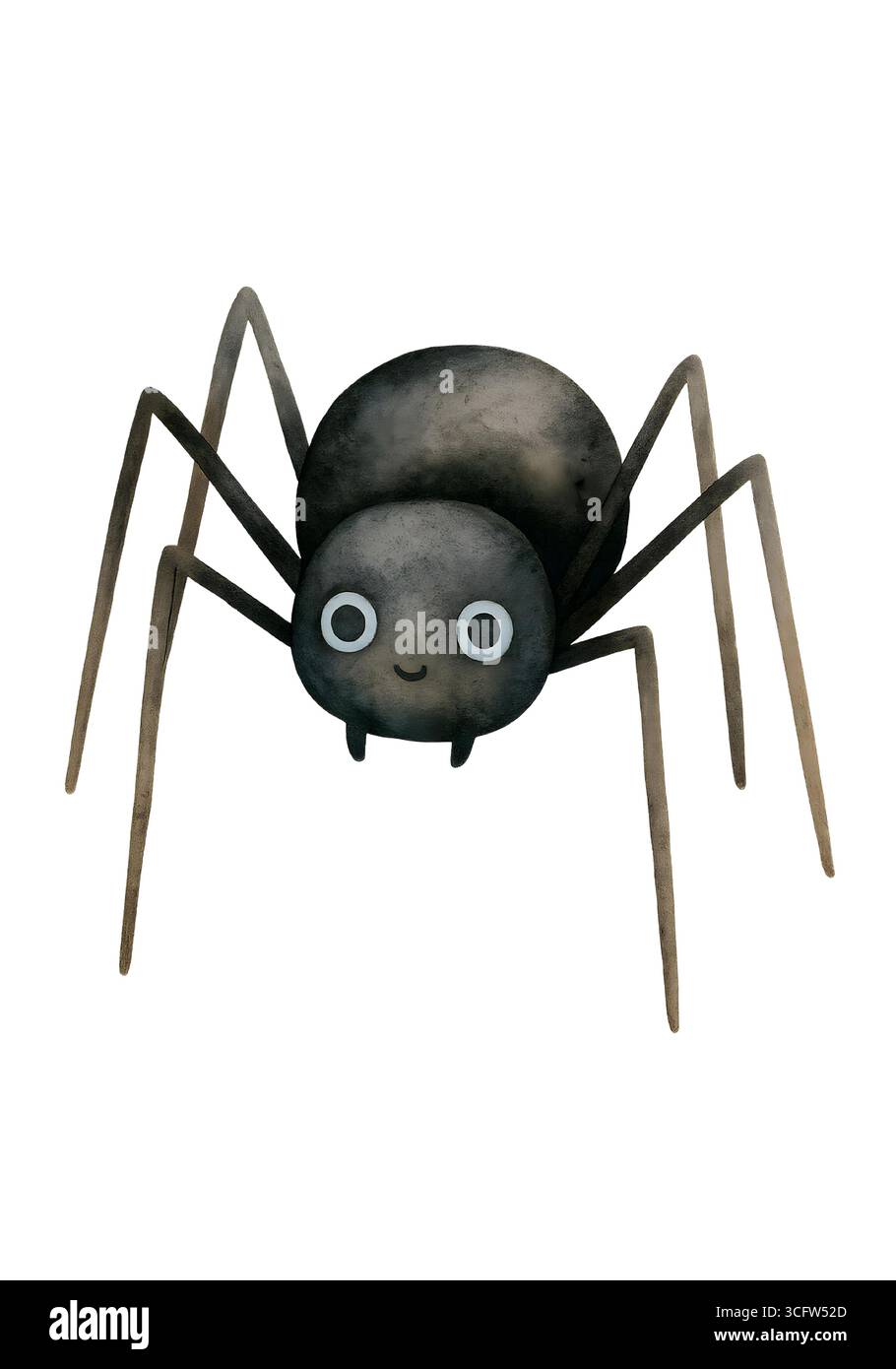 Illustration de personnage mignon d'Halloween, Clipart costume Spooky Kawaii Banque D'Images