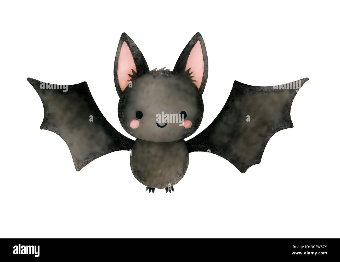 Illustration de personnage mignon d'Halloween, Clipart costume Spooky Kawaii Banque D'Images