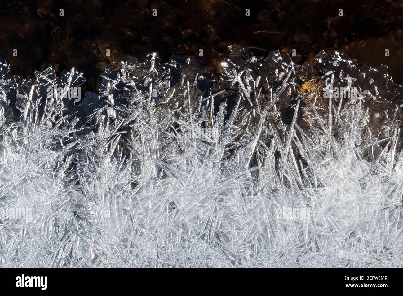 Amérique du Nord; États-Unis; Alaska; printemps; glace; ruisseau; motifs Banque D'Images