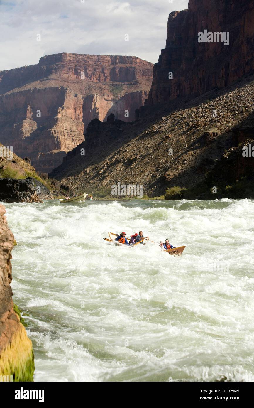 Rafting sur le Grand Canyon. Parc national du Grand Canyon, Arizona. Banque D'Images