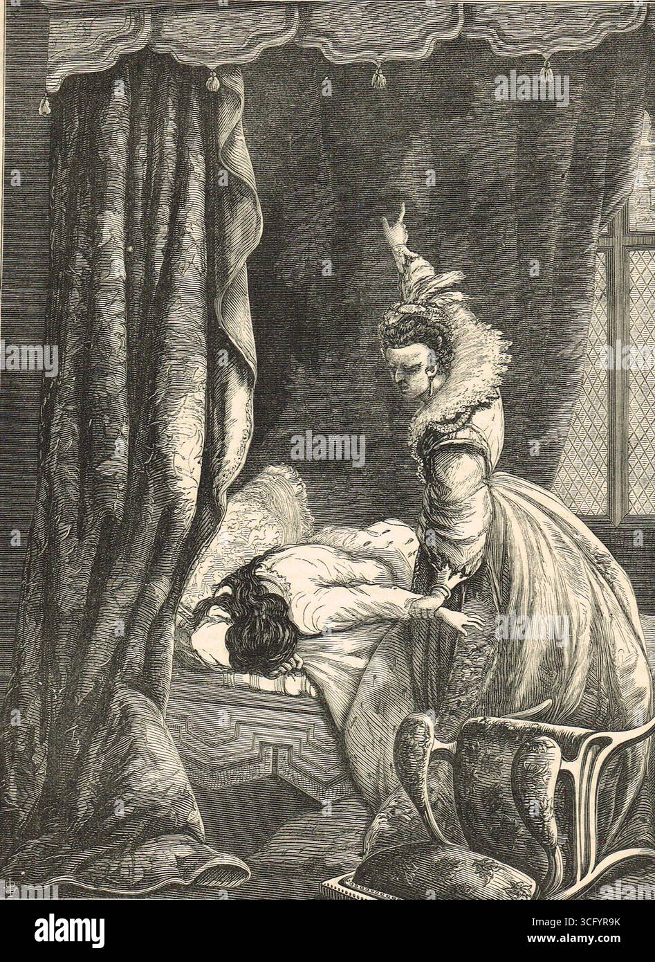 La confession de Catherine Howard la comtesse de Nottingham à Elizabeth I. la légende de l'anneau d'Essex Banque D'Images