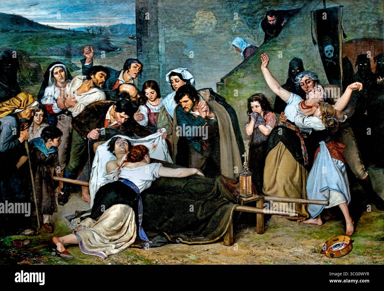 Les meurtres ou le souvenir de la campagne romaine - les meurtres ou le souvenir de la campagne romaine, avant 1866 1866 Carolus Duran France Français 1837-1917Musée de Lille France. Banque D'Images