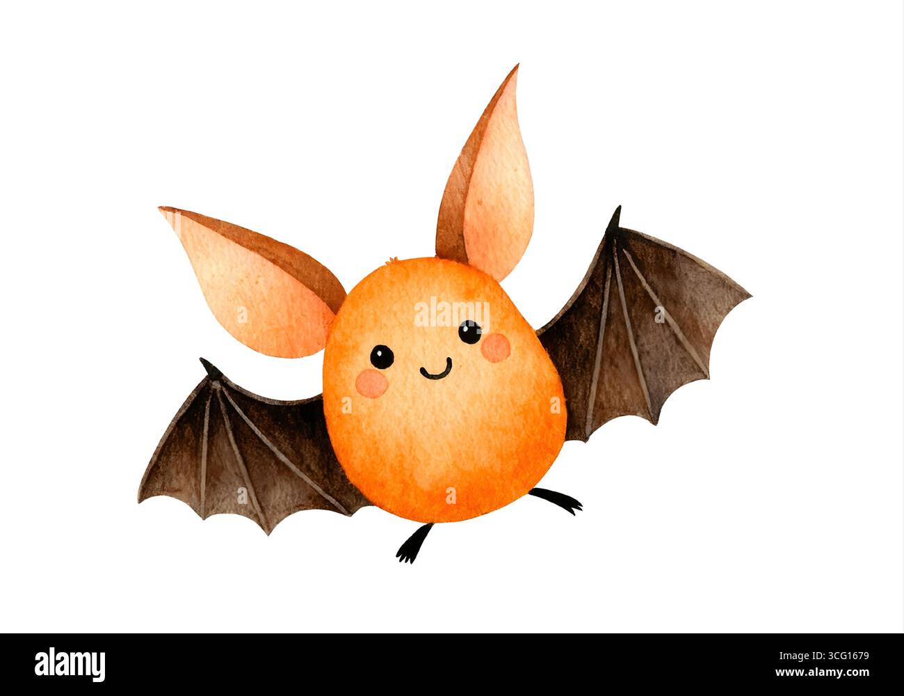Illustration de personnage mignon d'Halloween, Clipart costume Spooky Kawaii Banque D'Images
