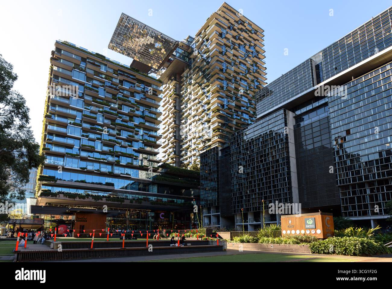 Le bâtiment One Central Park avec son jardin vertical à Sydney Banque D'Images