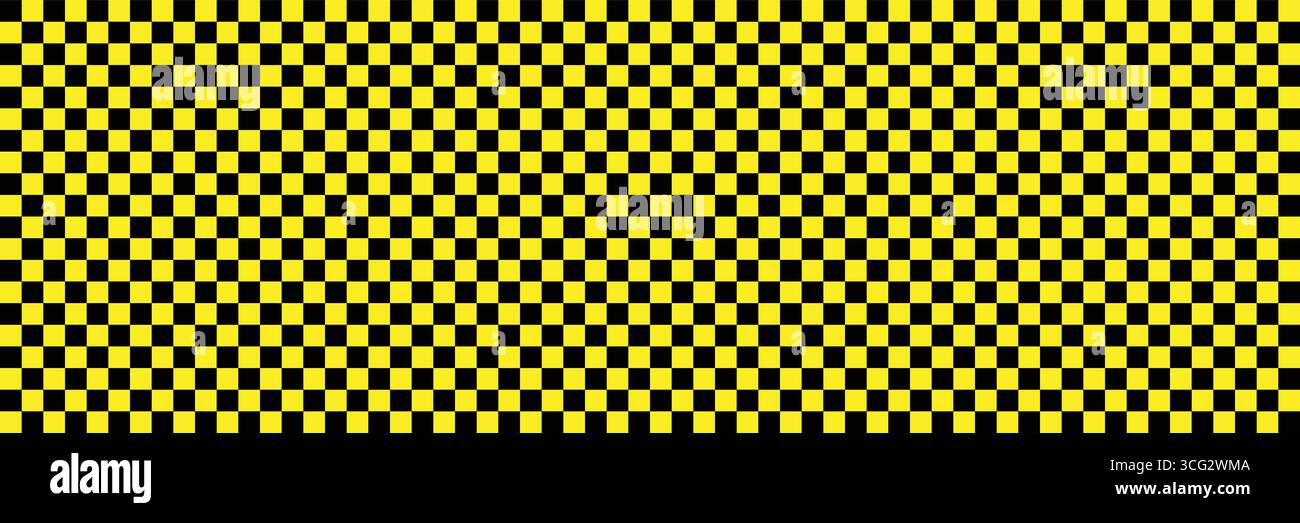 Motif géométrique en damier jaune et noir sans couture pour carreaux de sol et design graphique audacieux Illustration de Vecteur
