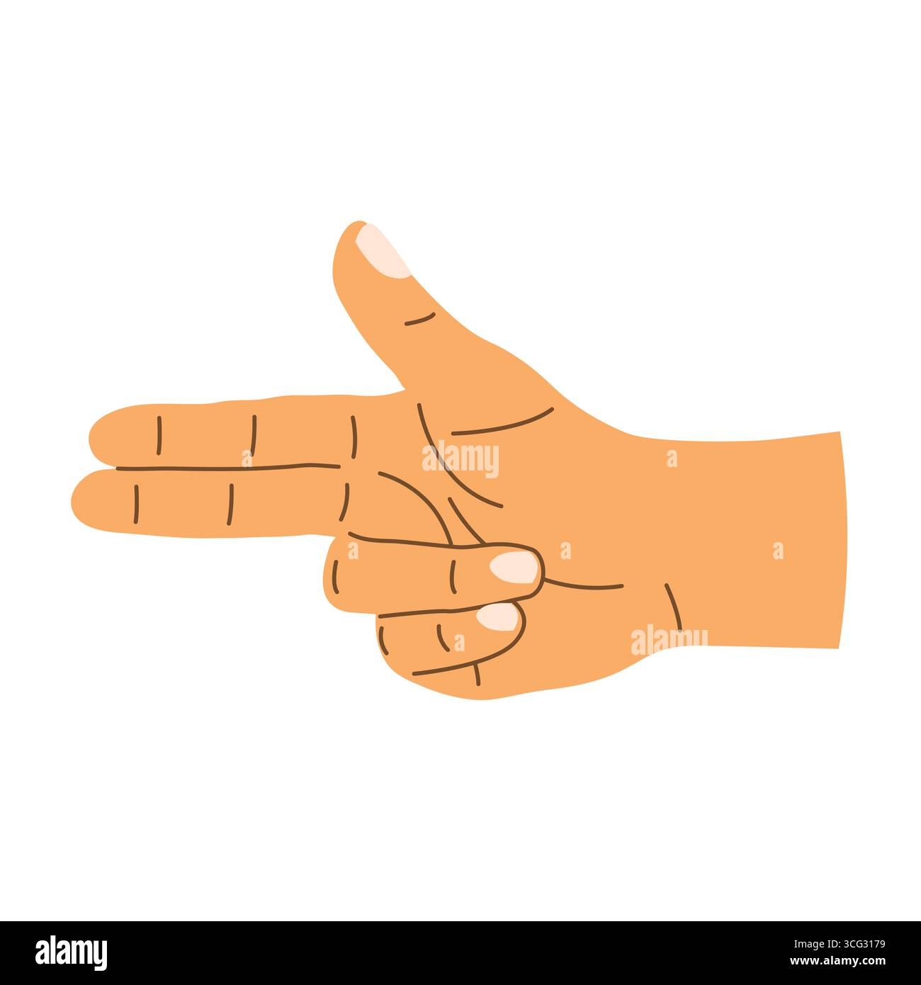 geste de pistolet de tir à la main - illustration vectorielle Illustration de Vecteur