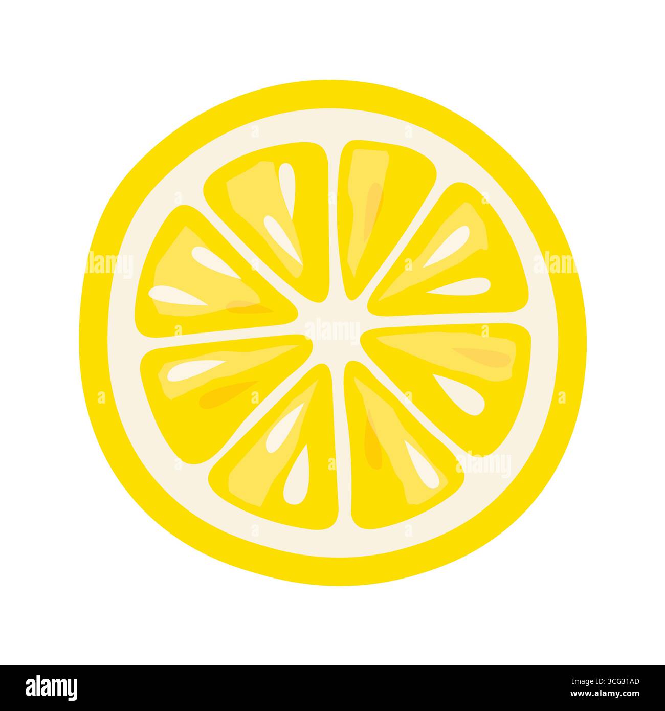 tranche de citron frais - illustration vectorielle Illustration de Vecteur