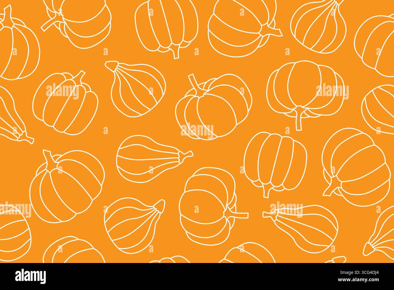Modèle sans couture avec des citrouilles ; Thanksgiving, Halloween, fond d'automne - illustration vectorielle Illustration de Vecteur