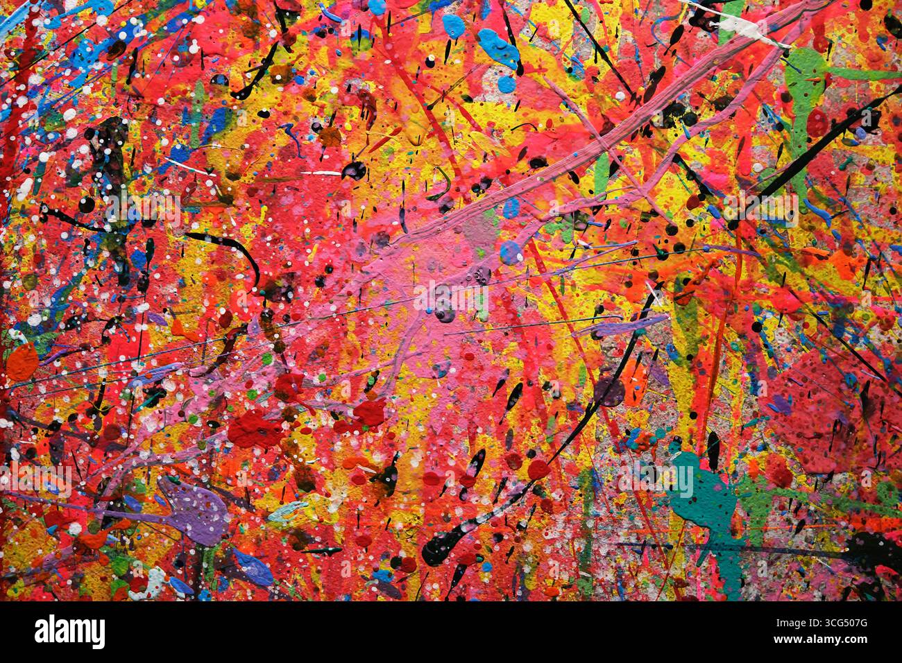fond abstrait coloré de peinture d'éclaboussure Banque D'Images
