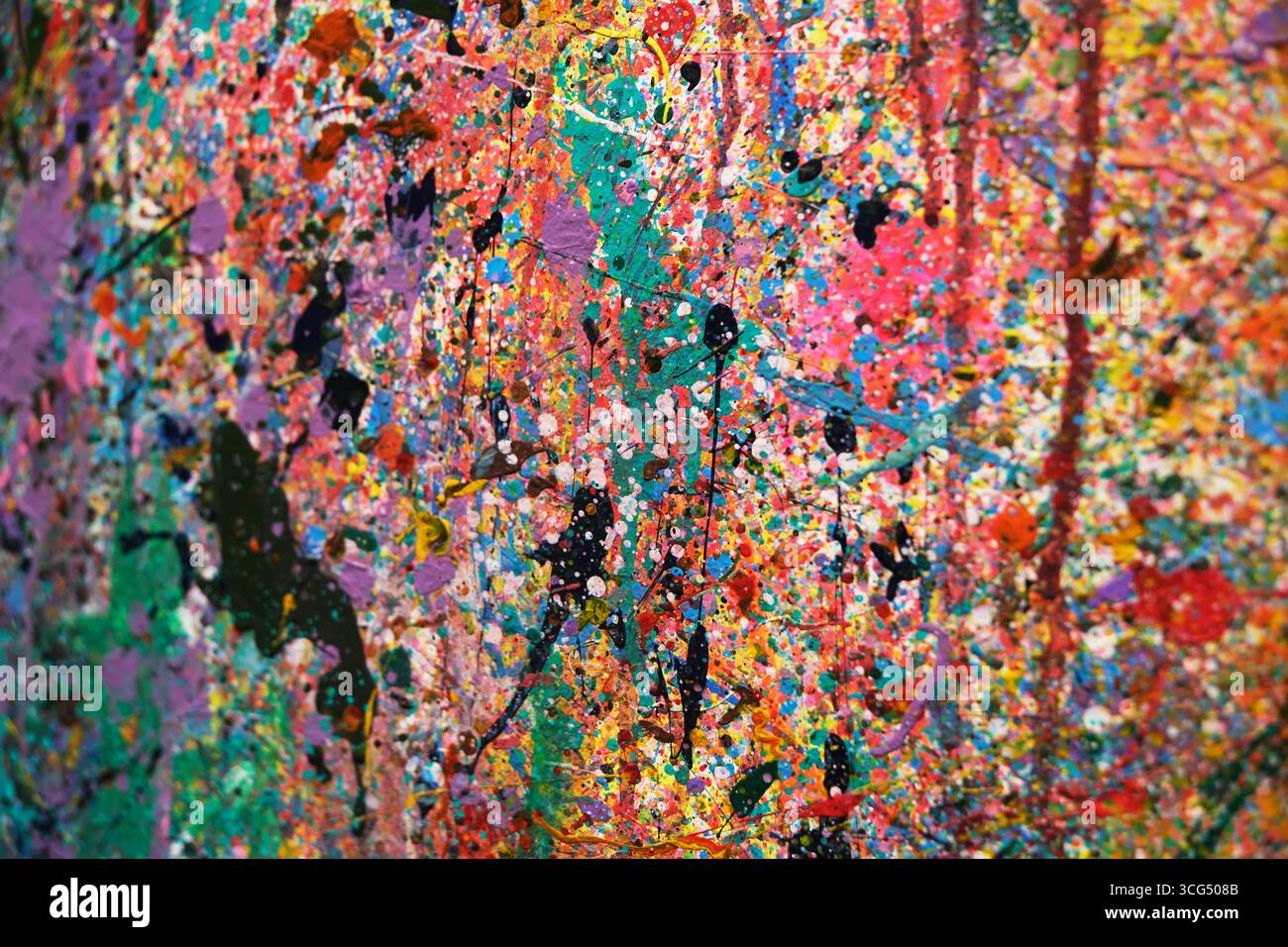 peinture abstraite d'éclaboussures de peinture colorées Banque D'Images