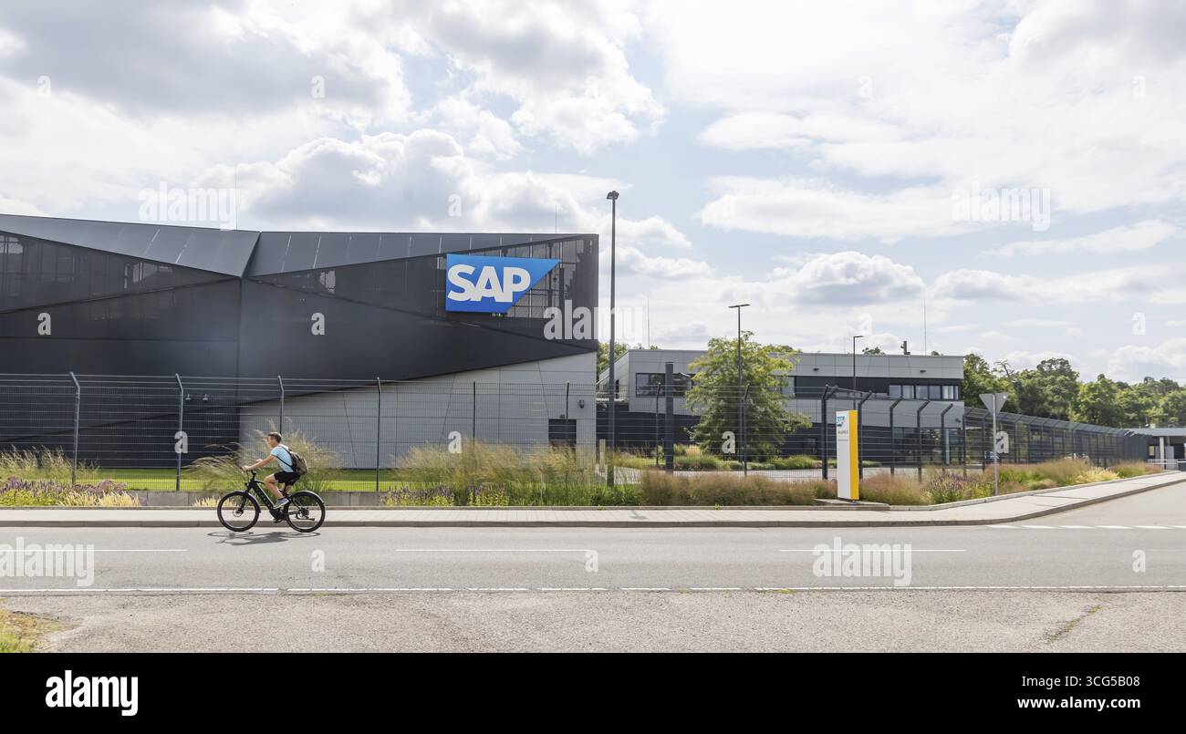 Centre de données SAP (WDF51) . Construction du groupe de logiciels SAP se répertorié. Walldorf, Bade-Wuerttemberg, Allemagne Banque D'Images