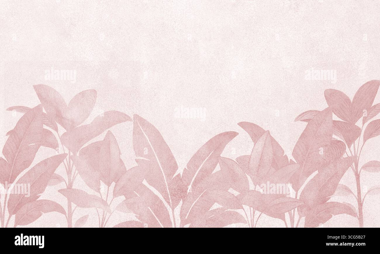 Fond de feuillage tropical - palmiers, feuilles de la jungle et plantes exotiques, Seamless nature Design, JPG Banque D'Images