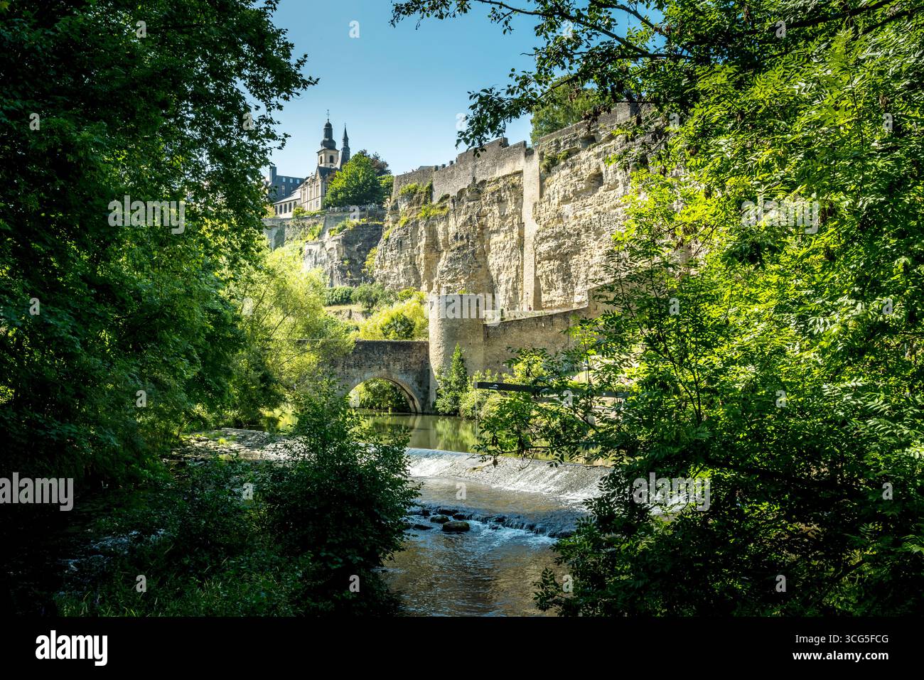 Les remparts de la ville de Luxembourg Banque D'Images