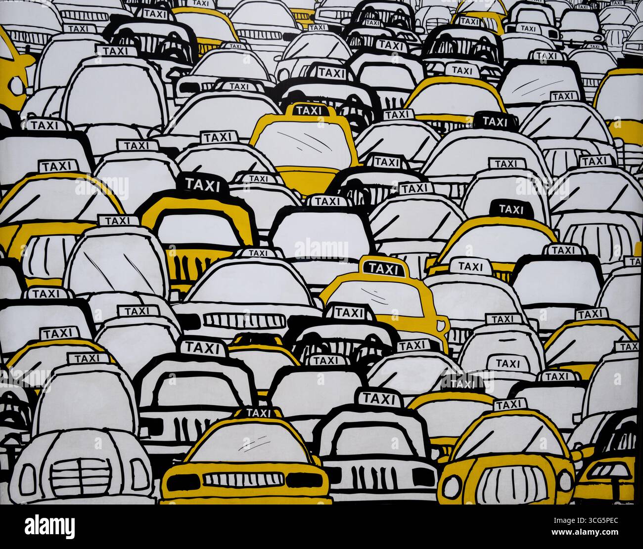 Peinture murale des taxis de New York Banque D'Images