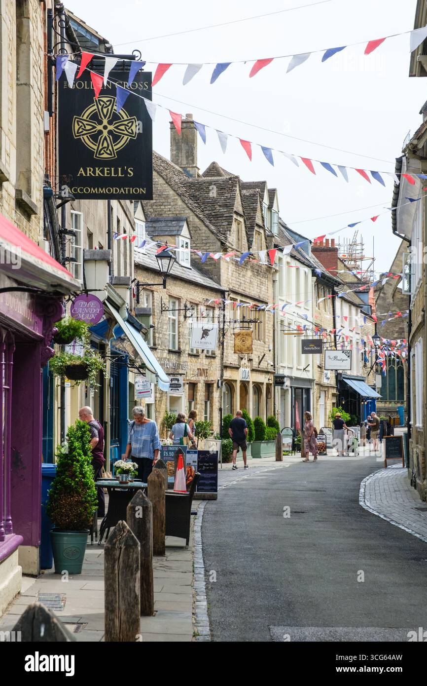 Cirencester, Cotswolds, Angleterre, Royaume-Uni scène de rue. Banque D'Images