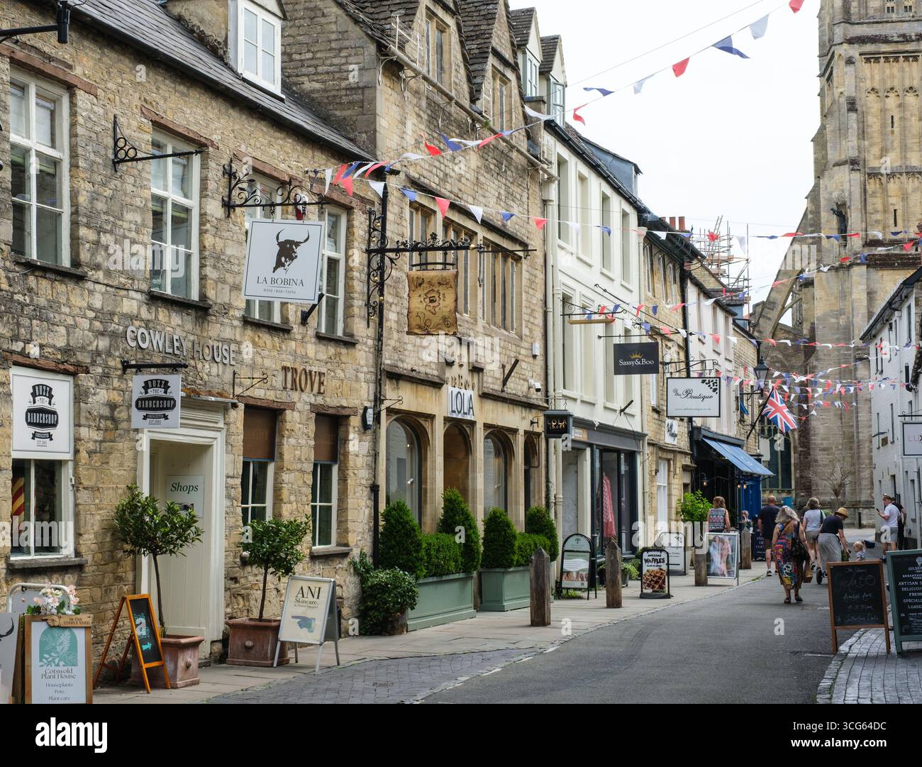 Cirencester, Cotswolds, Angleterre, Royaume-Uni scène de rue. Banque D'Images