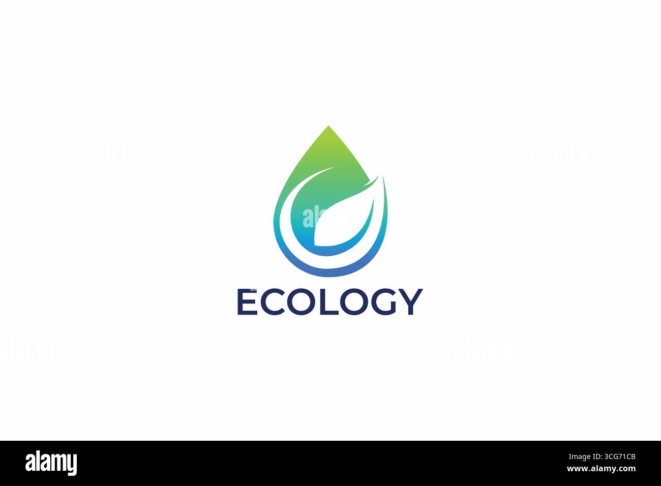 Écologie logo eau et feuille symbole de nature Health Fresh Organic Illustration de Vecteur
