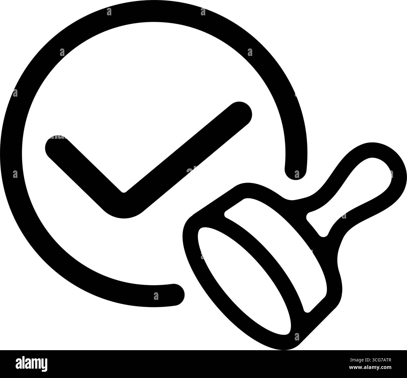 Approbation, illustration de l'icône de vecteur de vérification Illustration de Vecteur
