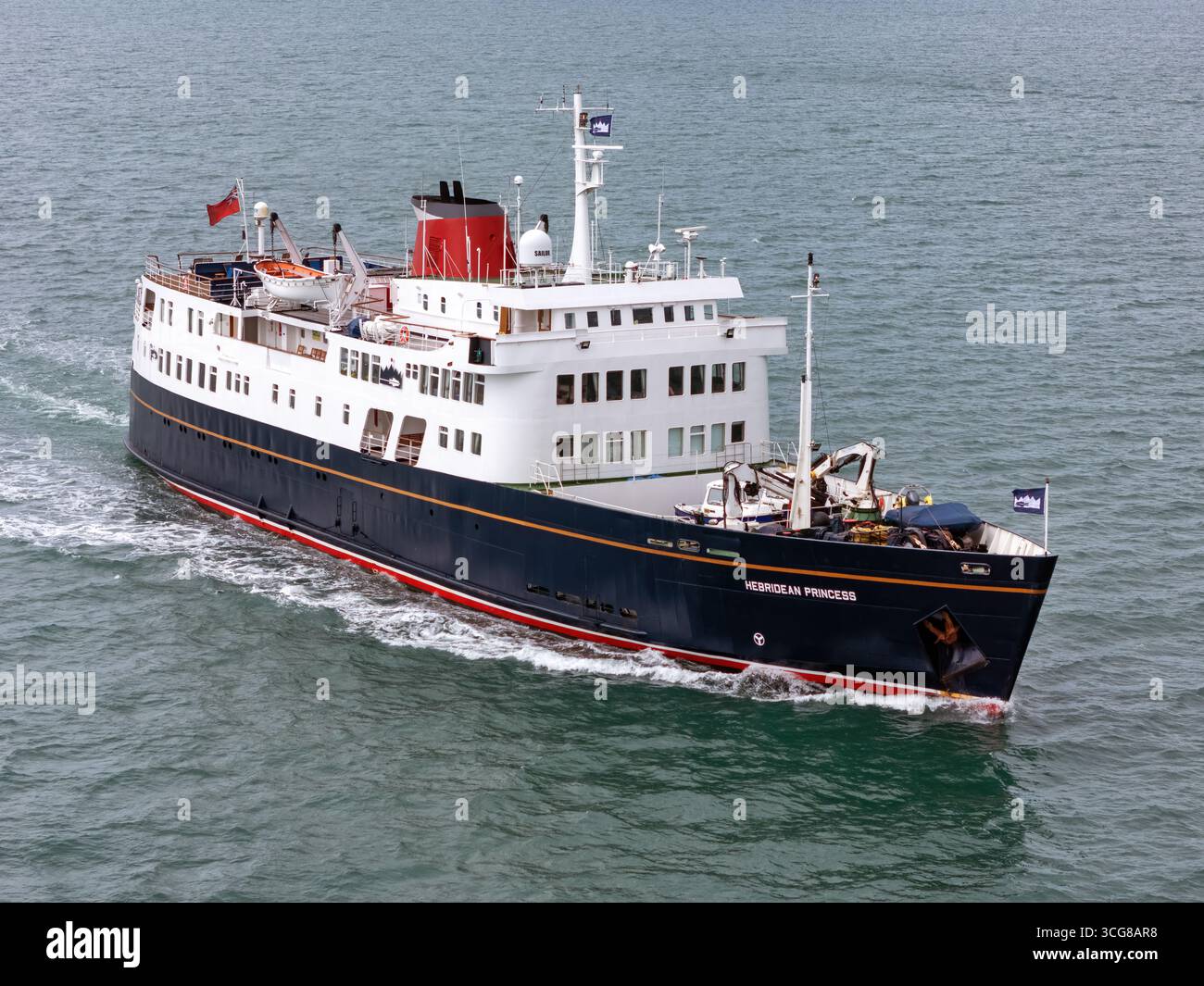 Hebridean Princess, un navire de croisière exploité par Noble Caledonia. Banque D'Images