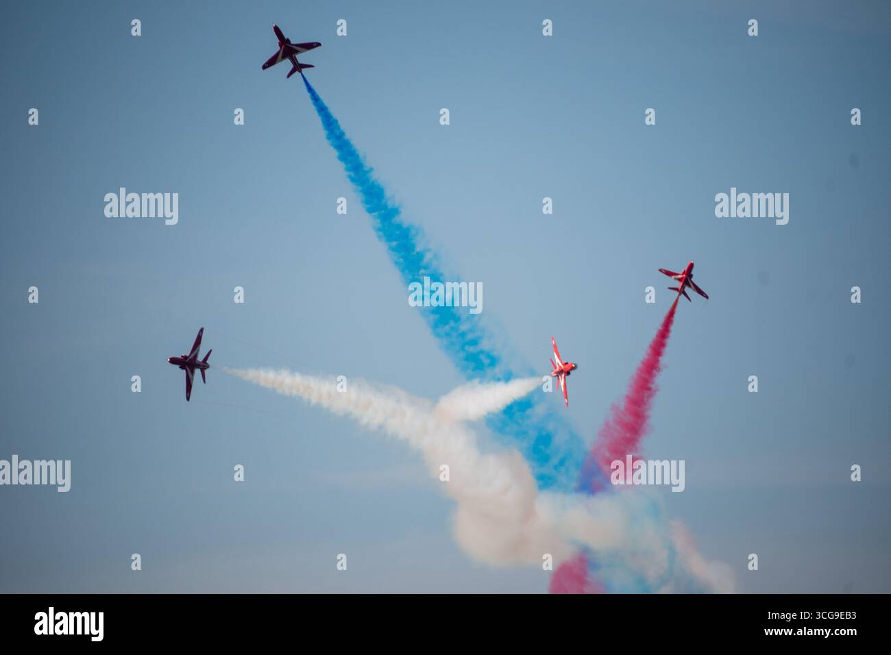 Headcorn Battle of Britain Airshow Red Arrows Banque D'Images