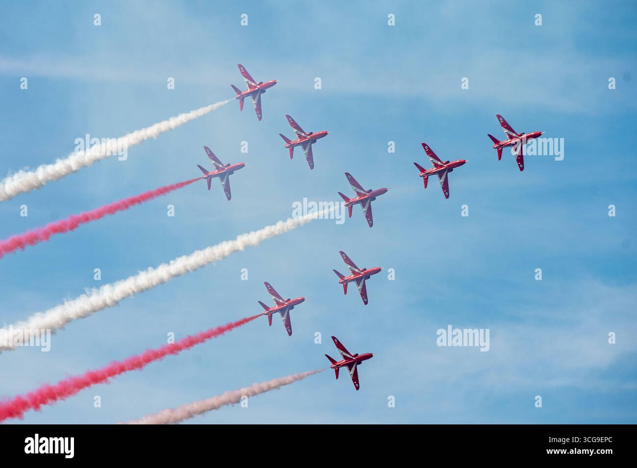 Headcorn Battle of Britain Airshow Red Arrows Banque D'Images