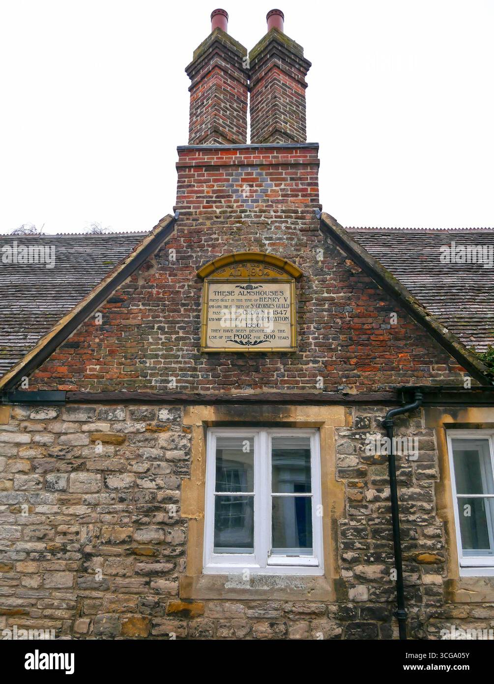 Almshouses médiévales sur Church Street à Poole dans le Dorset, Angleterre Banque D'Images
