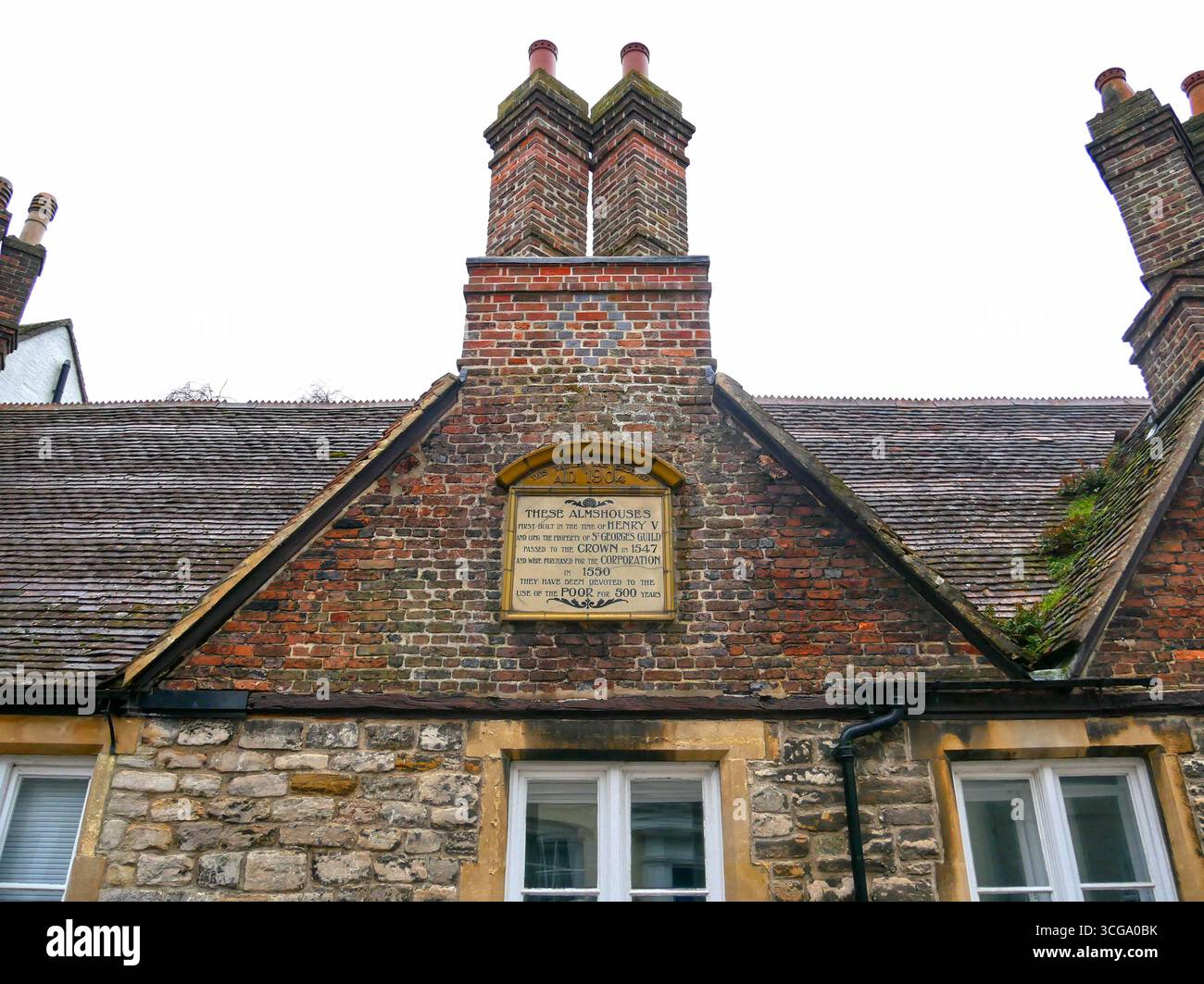 Almshouses médiévales sur Church Street à Poole dans le Dorset, Angleterre Banque D'Images