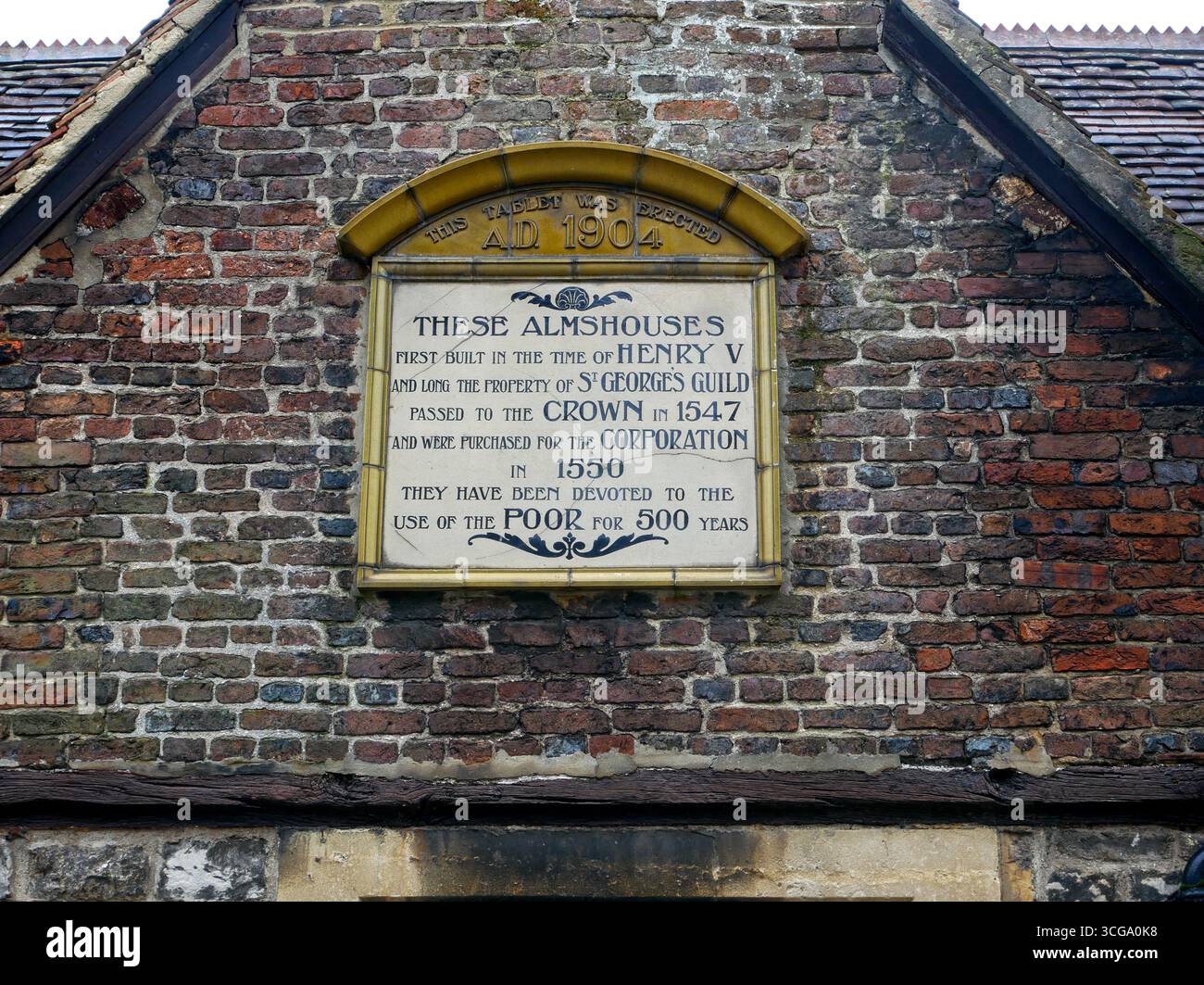 Almshouses médiévales sur Church Street à Poole dans le Dorset, Angleterre Banque D'Images