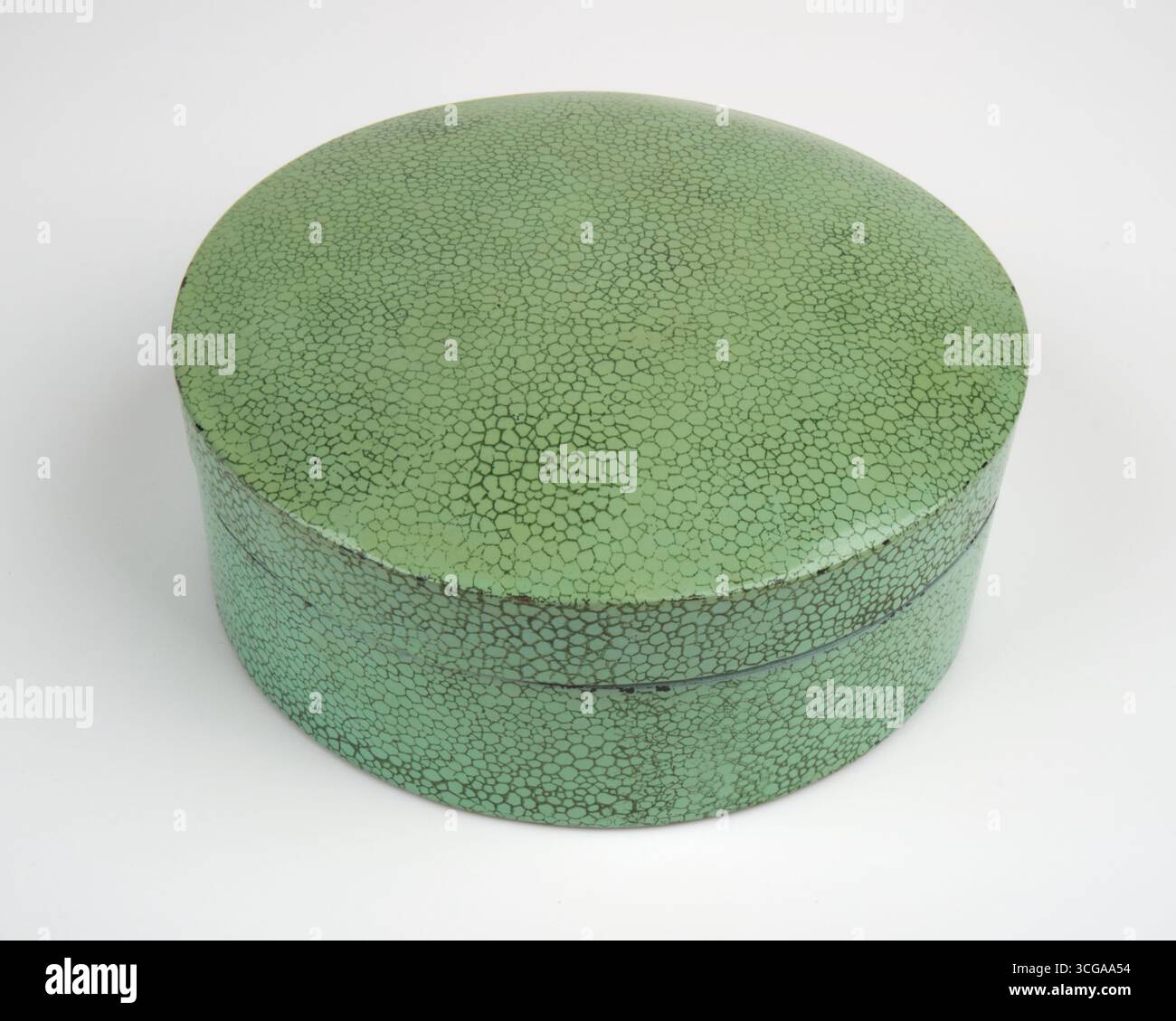 Antique 1920-30s Art déco imitation Shagreen papier maché de laque boîte. Banque D'Images