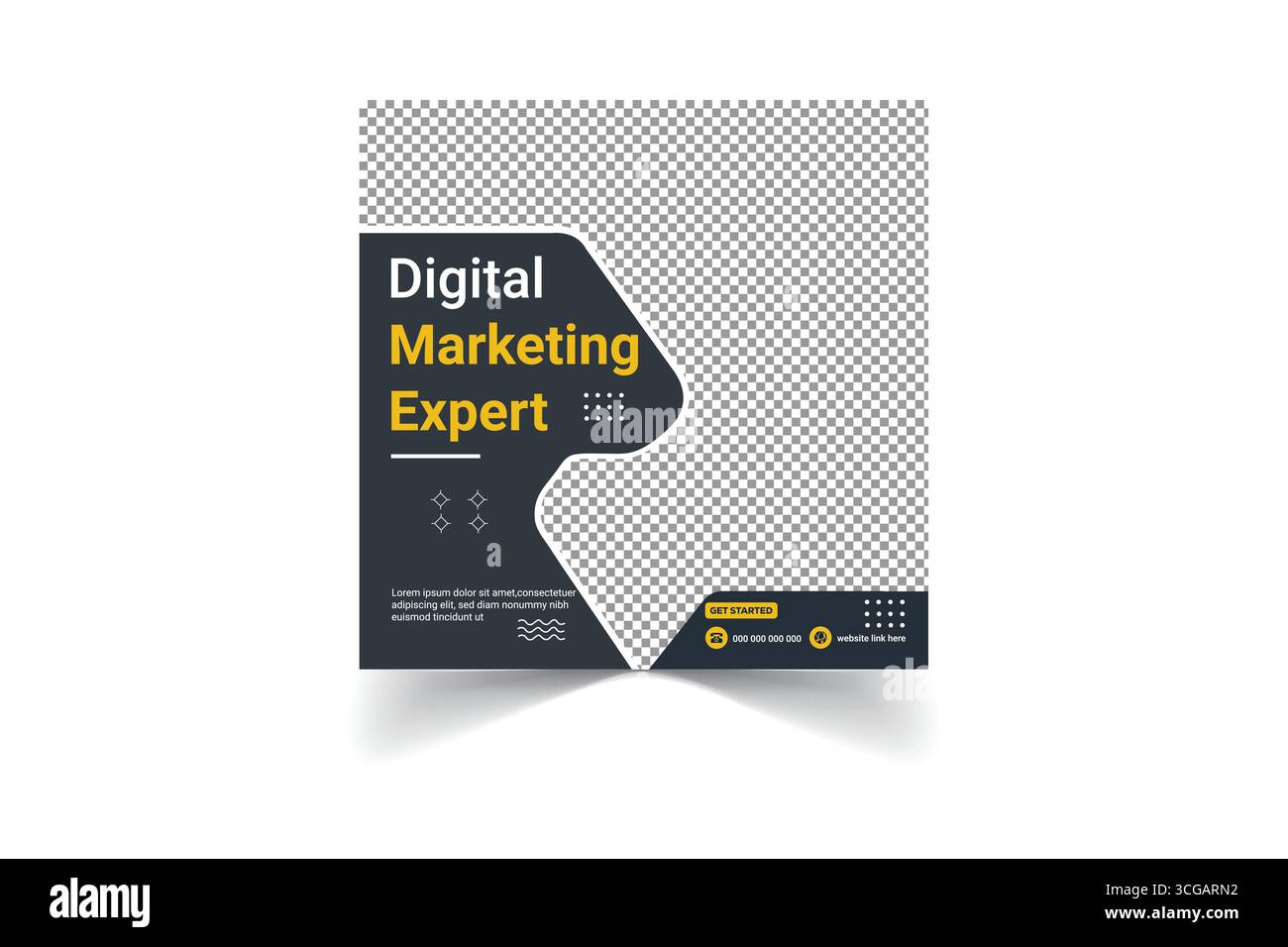 Campagne de marketing numérique mise en page des publications des médias sociaux graphique vectoriel de la bannière Web de l'entreprise Illustration de Vecteur